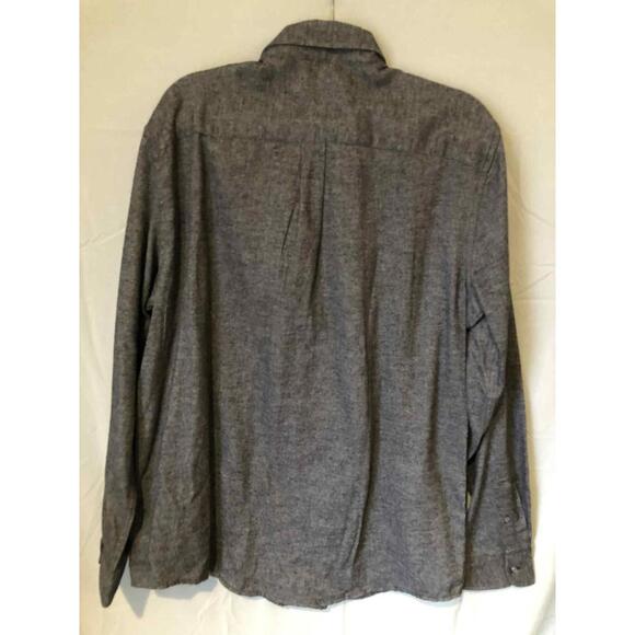 Chaps Performance Flannel Solid Dark Gray Retains Heat/Wicks Moisture NEW sz L - Picture 3 of 10